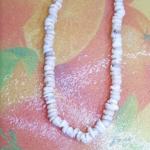 Handcrafted Natural Clam Shell Necklace 19" Long